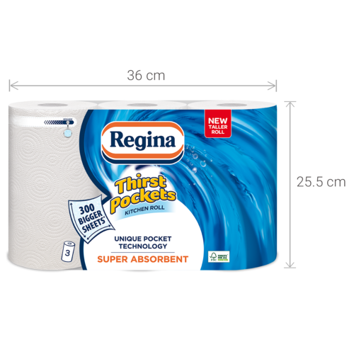 Regina Thirst Pockets 3 rolls - Premium Quality Tissue Online - Product Image Regina Thirst Pockets 3 rolls - Premium Quality Tissue Online - Product Image